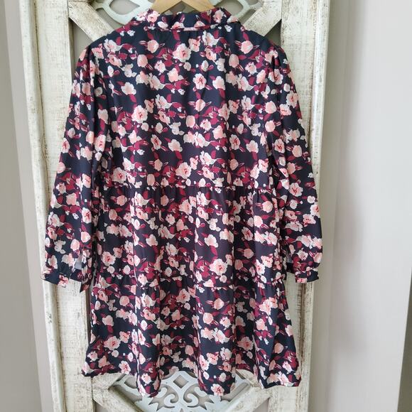 Times Two Maternity 3/4 Sleeve Button Down Collar Layered Ruffle Hem Blouse Top - Picture 8 of 14